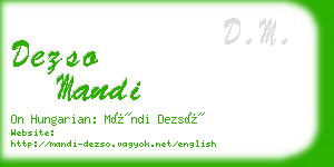 dezso mandi business card